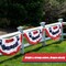 12-Pack USA 250th Anniversary Pleated Fan Flags - 1.5x3ft Patriotic Bunting for July 4th